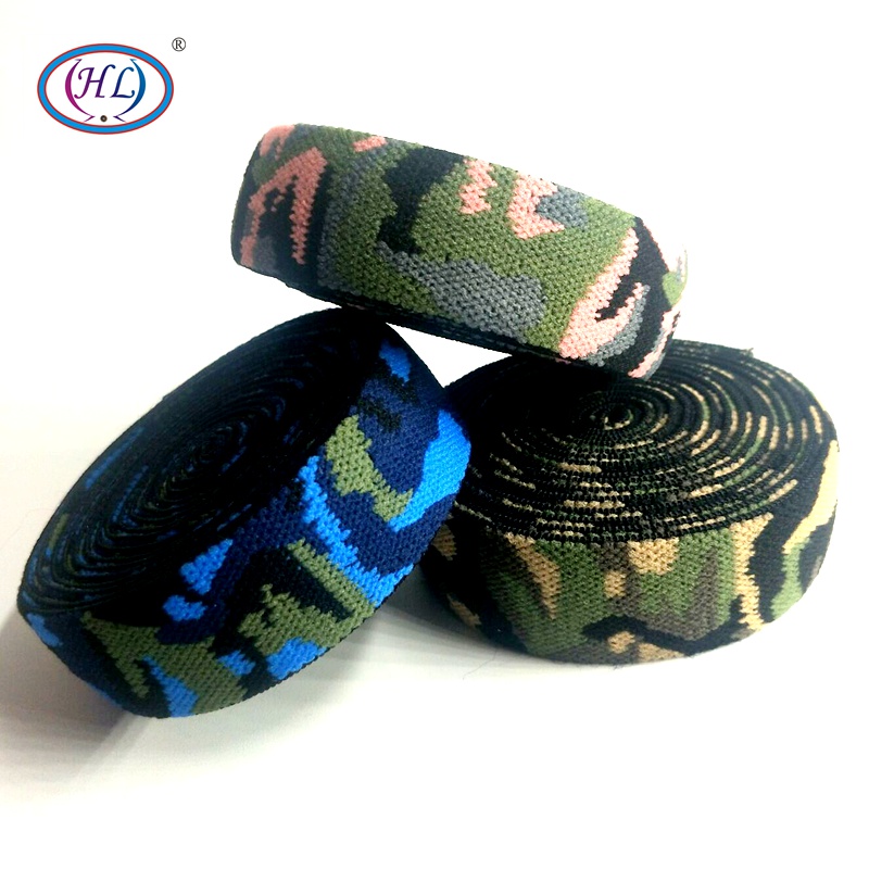 Hl 25 Mm 2 Meters/package Drie Kleuren Camouflage Patroon Elastische Band Kleding Tassen Schoenen Thuis Textiel Naaien Accessoires Diy