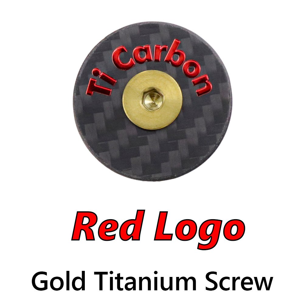 7g Carbon Bicycle Stem Headset Top Cap with Titanium Screw Headset Cover bike stem cover: Red Gold Ti