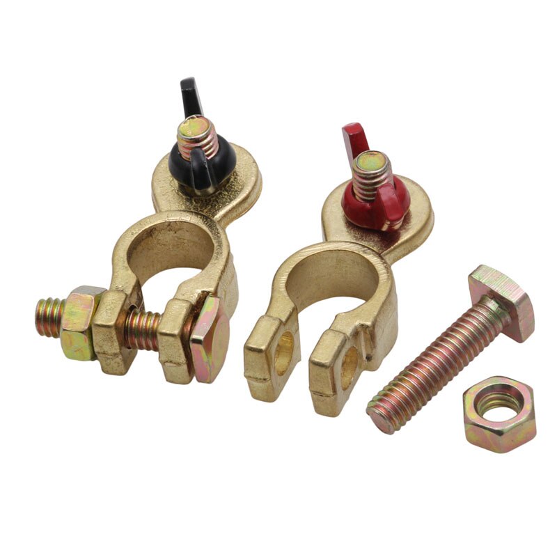 2 x Copper Universal Positive&Nagative Car Battery Terminal Clamp Clip Connector
