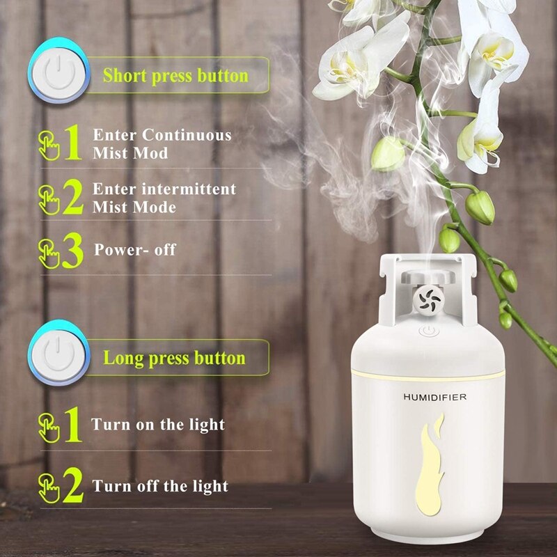 Humidificador portátil de viaje para coche, difusor de aceite esencial, niebla fría, aromaterapia