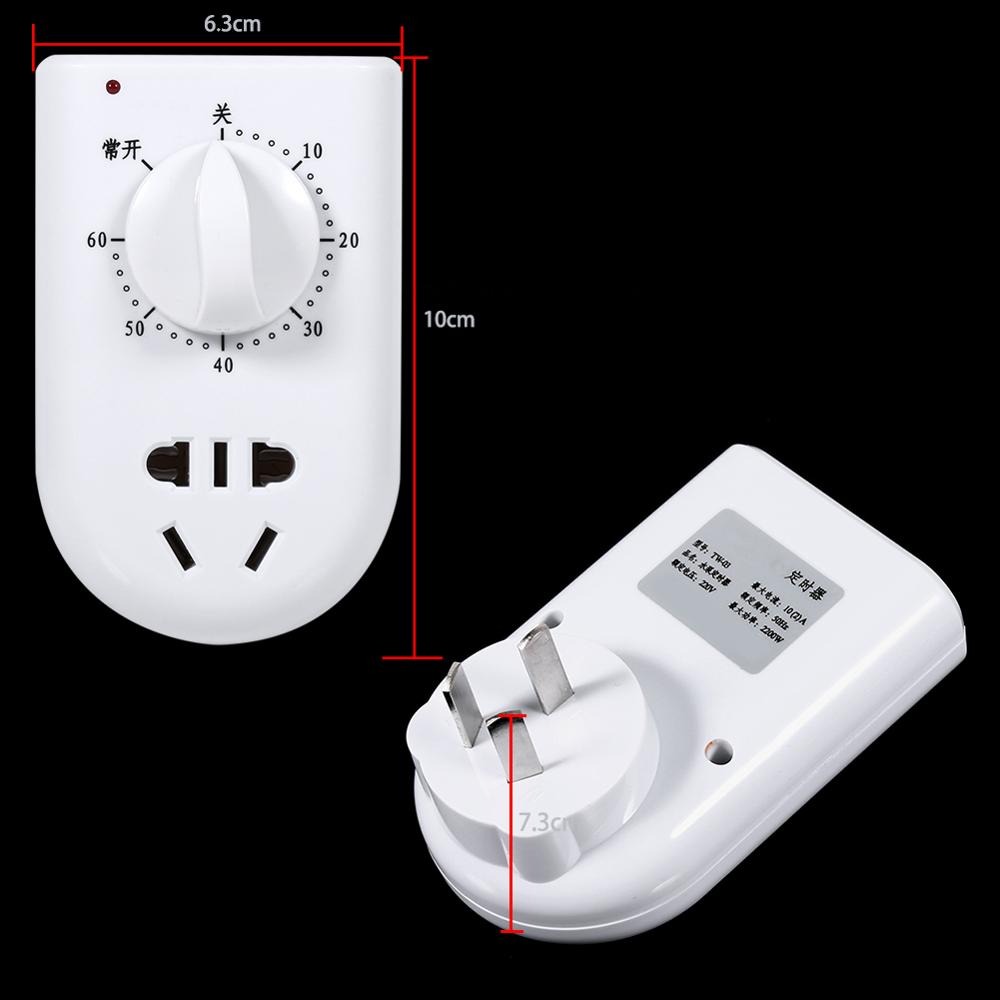 Electronic Digital Timer Switch Home Universal Energy Saving 1-60 Minutes Timing Socket AC 220V 10A AU Plug With LED Indicator