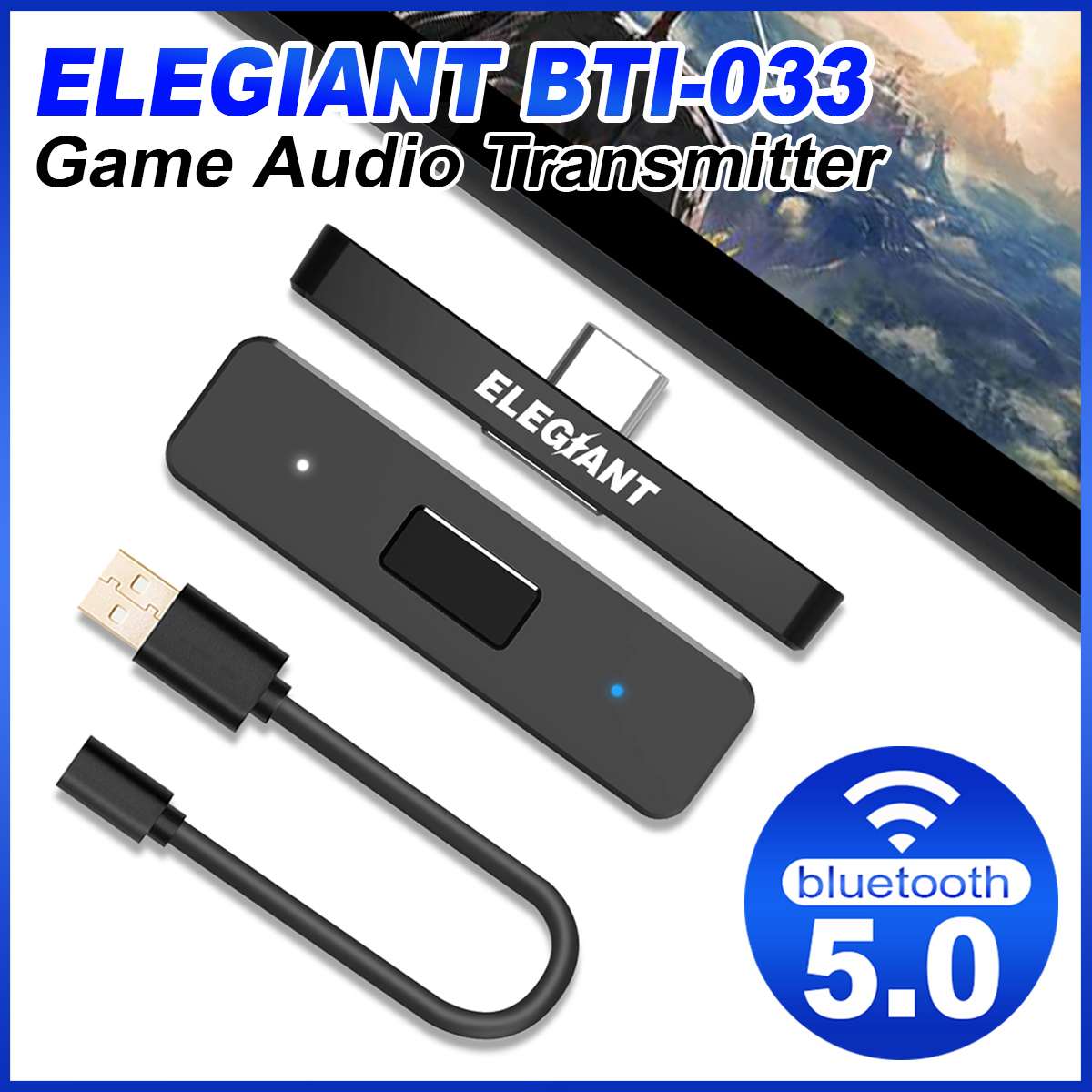 bluetooth 5.0 Transmitter Wireless Audio Adapter Headphones Speakers
