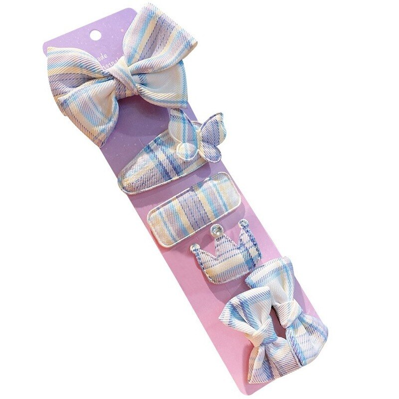 6 stuks/set pony clip meisje haar clip traliewerk hoofd sieraden clip prinses strik meisje haar touw baby meisje haaraccessoires
