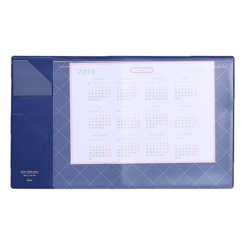 Multifunction Mouse Desk Pad Mat Office Waterproof Non Slip Computer Table Accessories: Blue