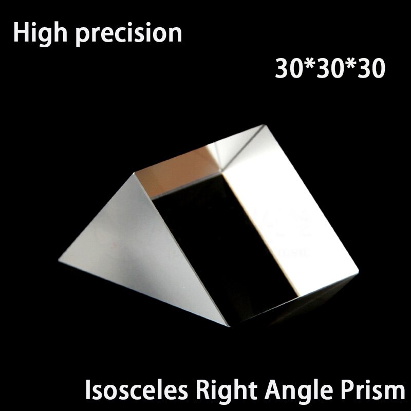 Optical glass prism isosceles right-angled triangle high optical glass k9 material 30*30*30 prism