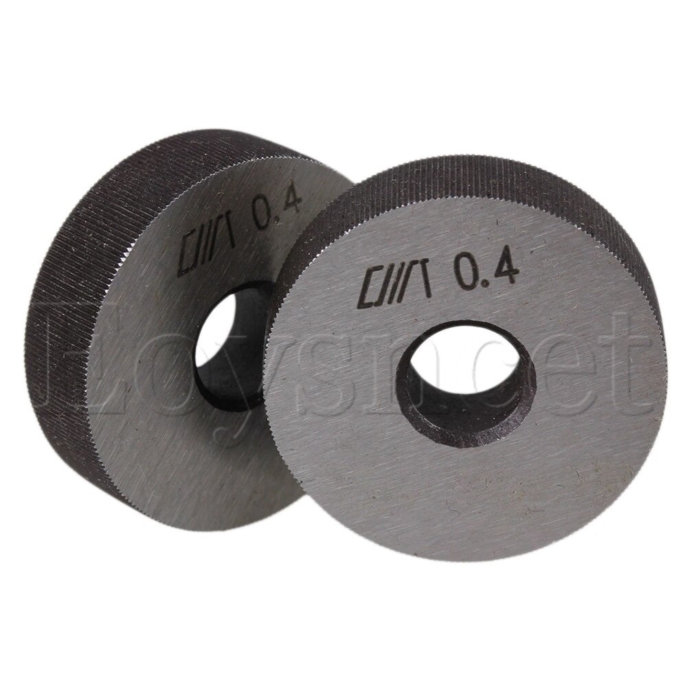 Herramienta de moleteado de 8x28mm, rueda de herramienta moleteadora lineal recta única, paso de 0,4mm, 2 uds.