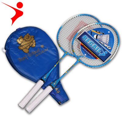 6500 2 stk ferrolegering tegneserie barnebadmintonracket spesialtreningstråd materiale fibergarn bruk fleksibelt