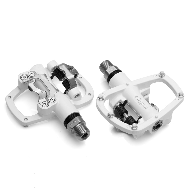 Wellgo R120B MTB Mountain road Bike Clipless Pedals With Cleats SPD Compatible Bicycle Aluminum alloy self-locking pedal