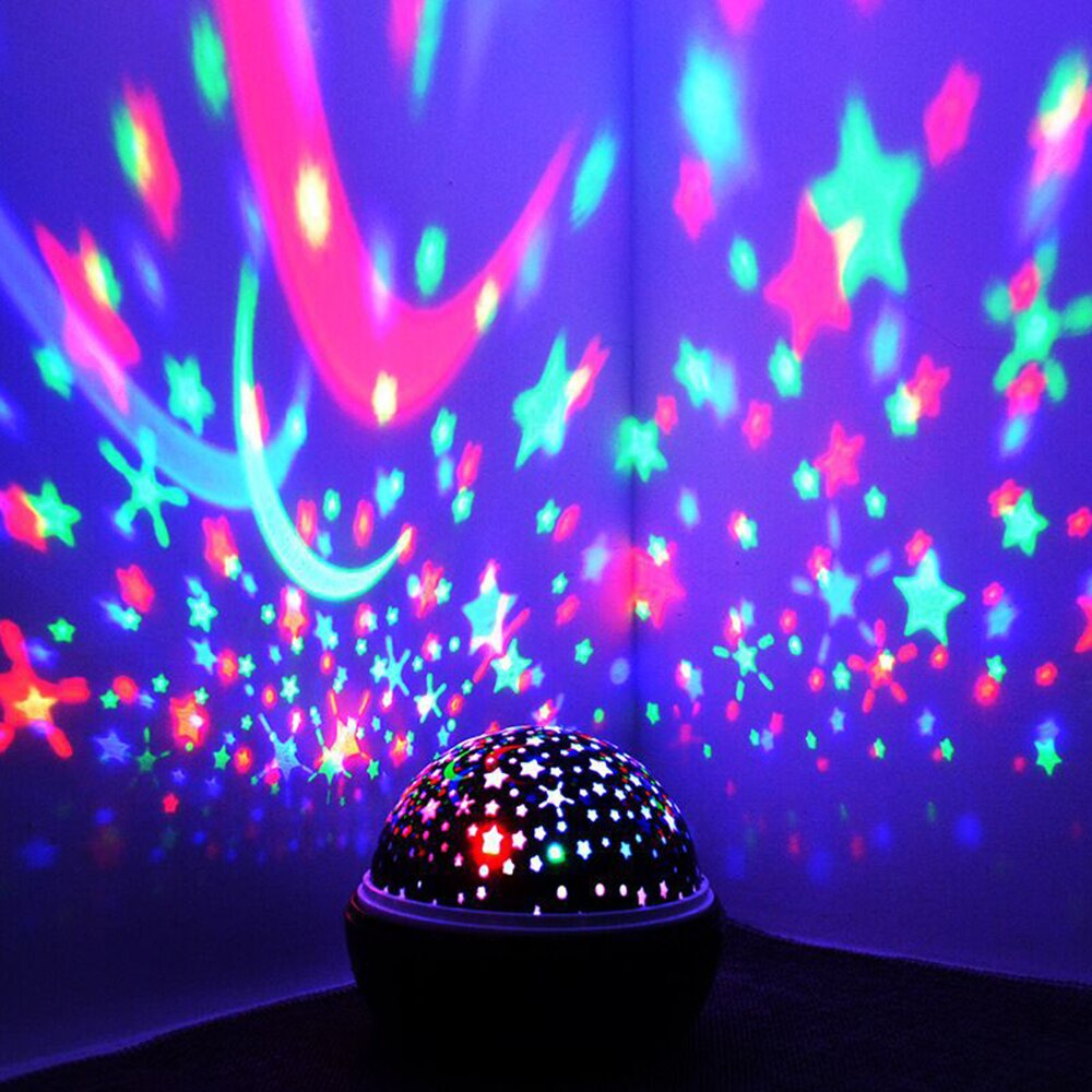 LED Night Light Projector Spin Starry Sky Star Ocean World Master Rotating Children Kids Baby Sleep Romantic USB Lamp Projection
