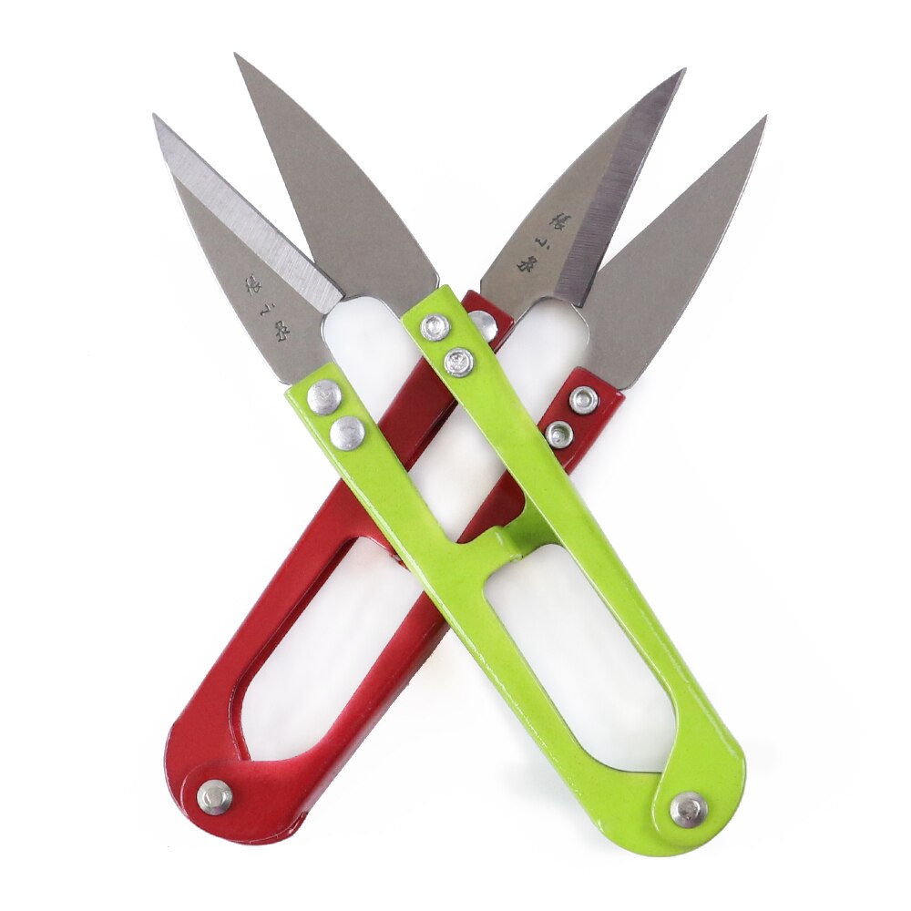 U-shaped spring scissors clothing thread gauze scissors 10.5CM long and durable handheld tailor scissors plastic handle