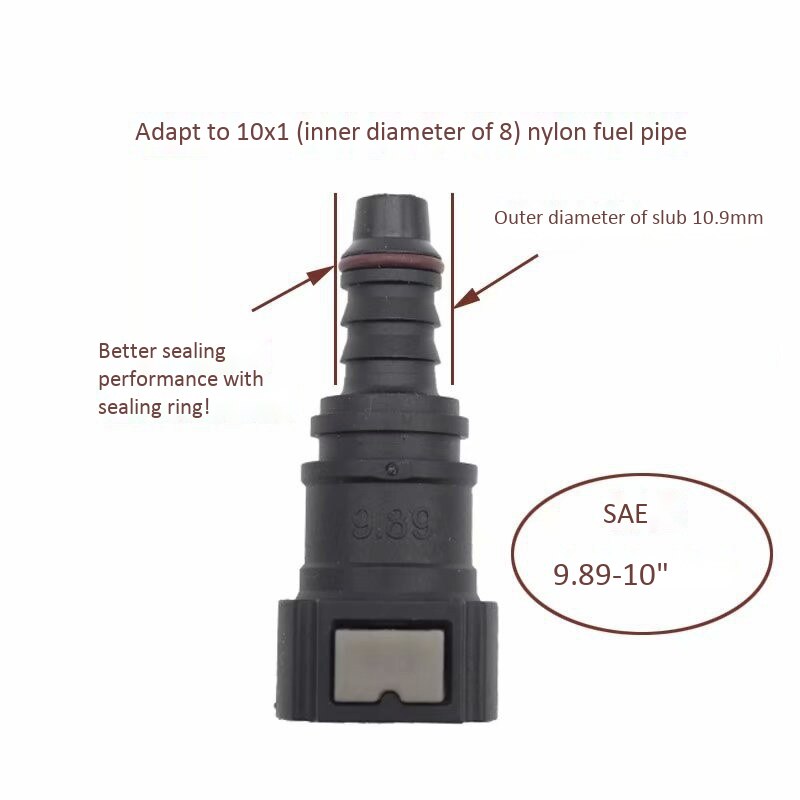 9.89 ID8 courbe ligne de carburant connecteur rapide, urée Tube attache raccords de tuyauterie filtre à gaz raccord