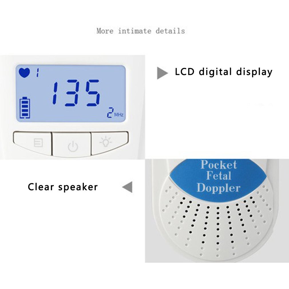 Doppler Foetale Babyfoon Doppler Voor Zwangere Vrouwen Thuis Sonar Doppler Voor Zwangere Doppler Detector 2.5Mhz Geen Straling