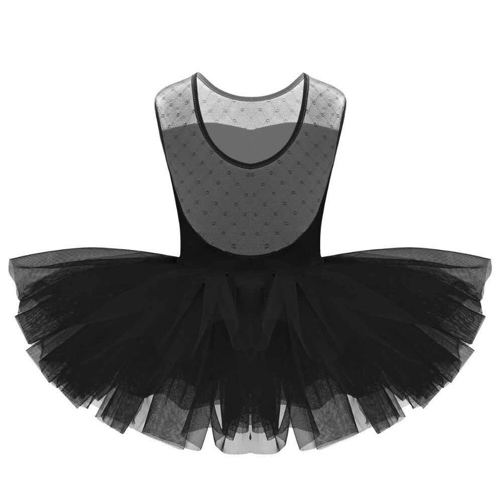 IIXPIN – robe de Ballet en maille extensible pour filles, tenue Tutu en forme de U au dos pour danse de Ballet, gymnastique, Leotard