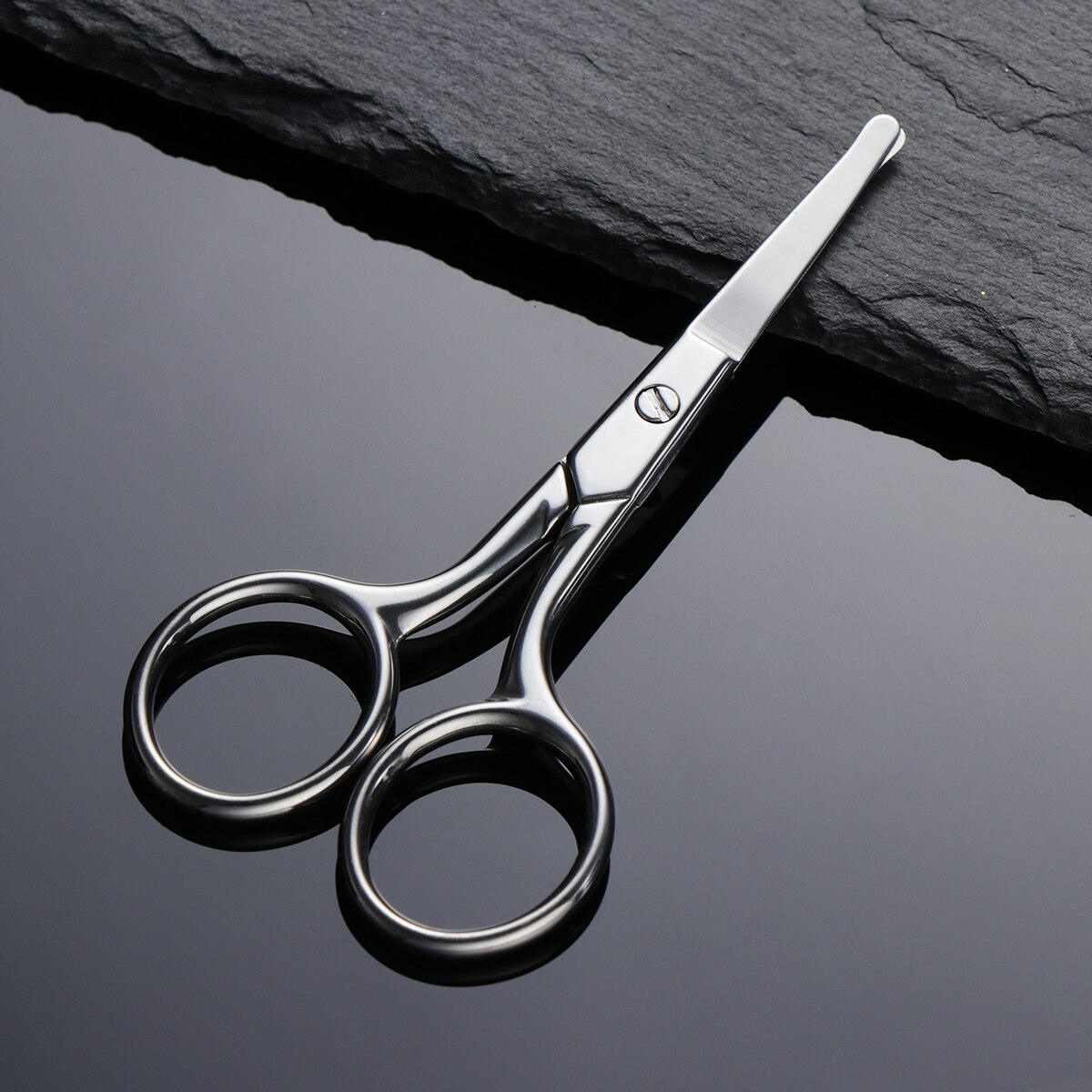 Rounded Nose Hair Trimmer Safety Scissors Multi Purpose Scissor with Round Tip for Facial Hair Beard Mustache Trimming