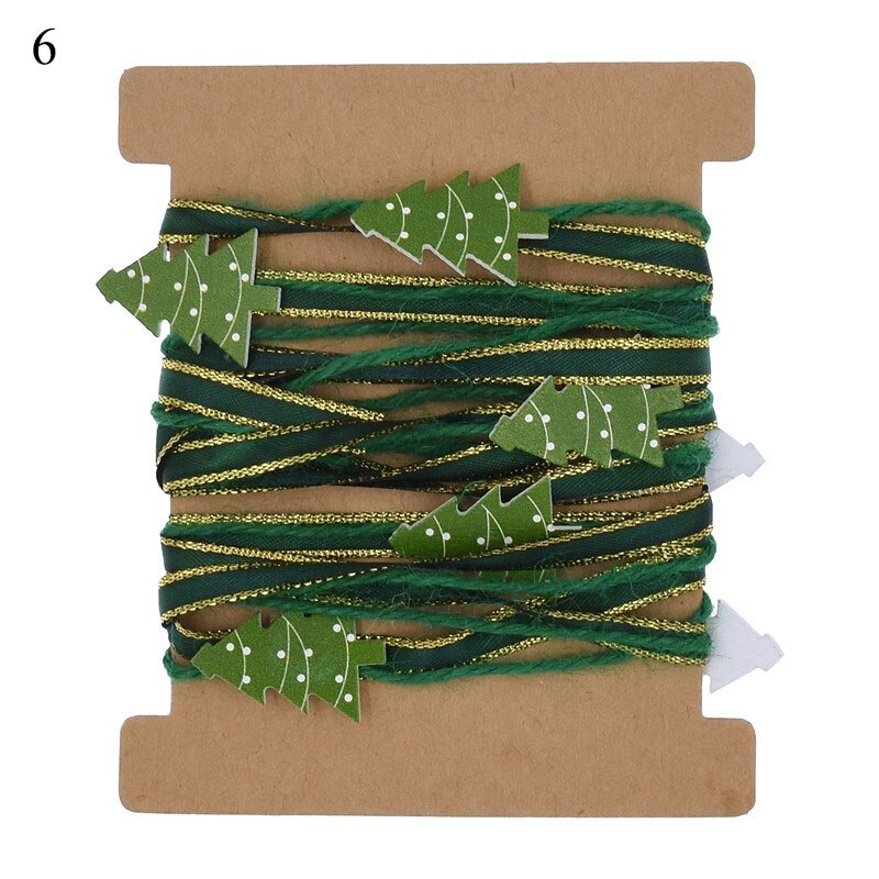 5 Meters Christmas Ribbon Decoration For Tree Bead Chain Ribbon Christmas Tree DIY Xmas Decor Home Ornaments Year: 6