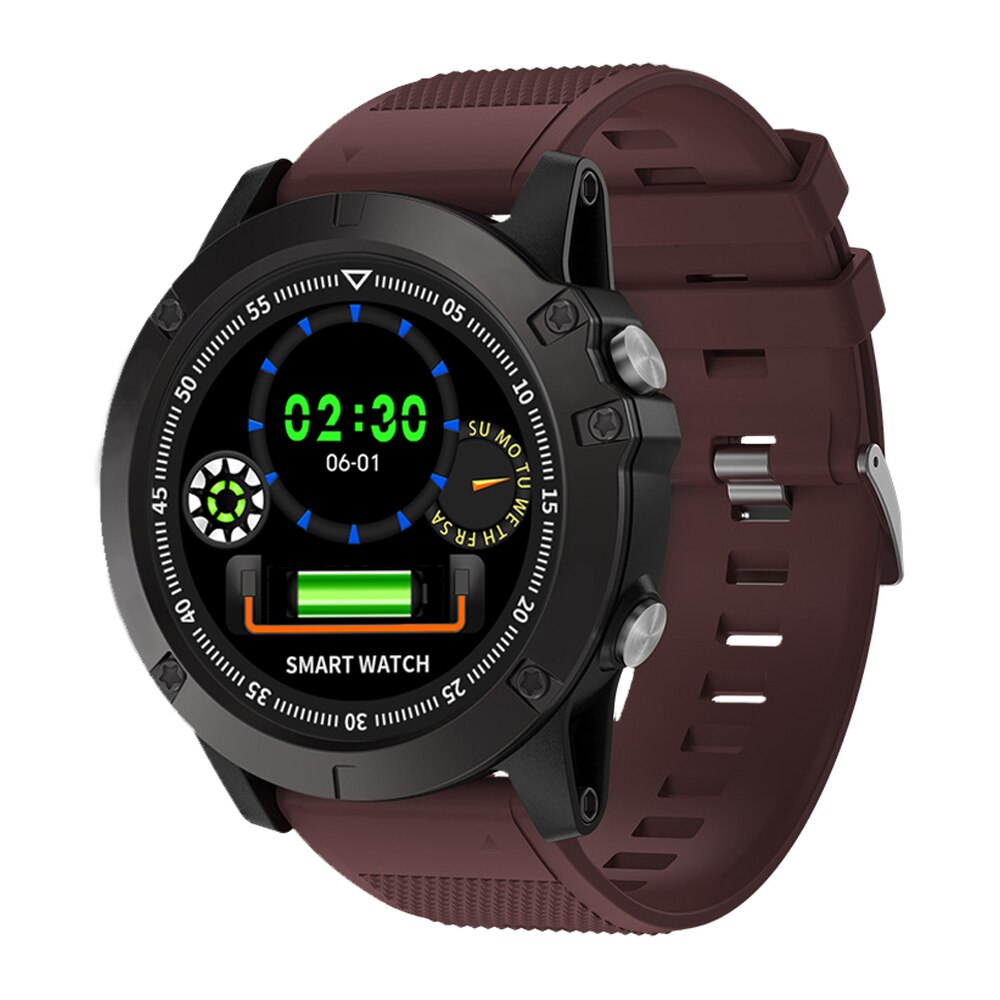 Outdoor Digital Smart Pedometer Sport Watch Heart Rate Blood Pressure Monitor Wrist Watch Men Waterproof Fitness Tracker Watch: Red