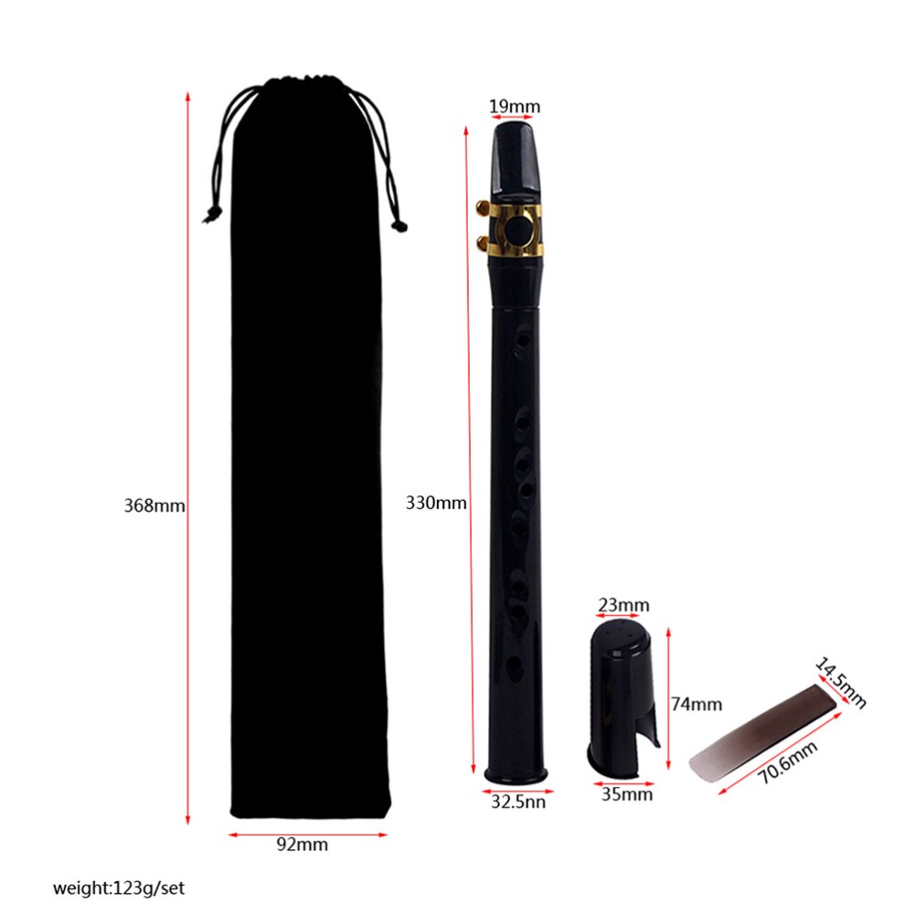 1 Set Pocket Sax Delicate Woodwind Instrument Portable Saxophone Little Saxophone for Student
