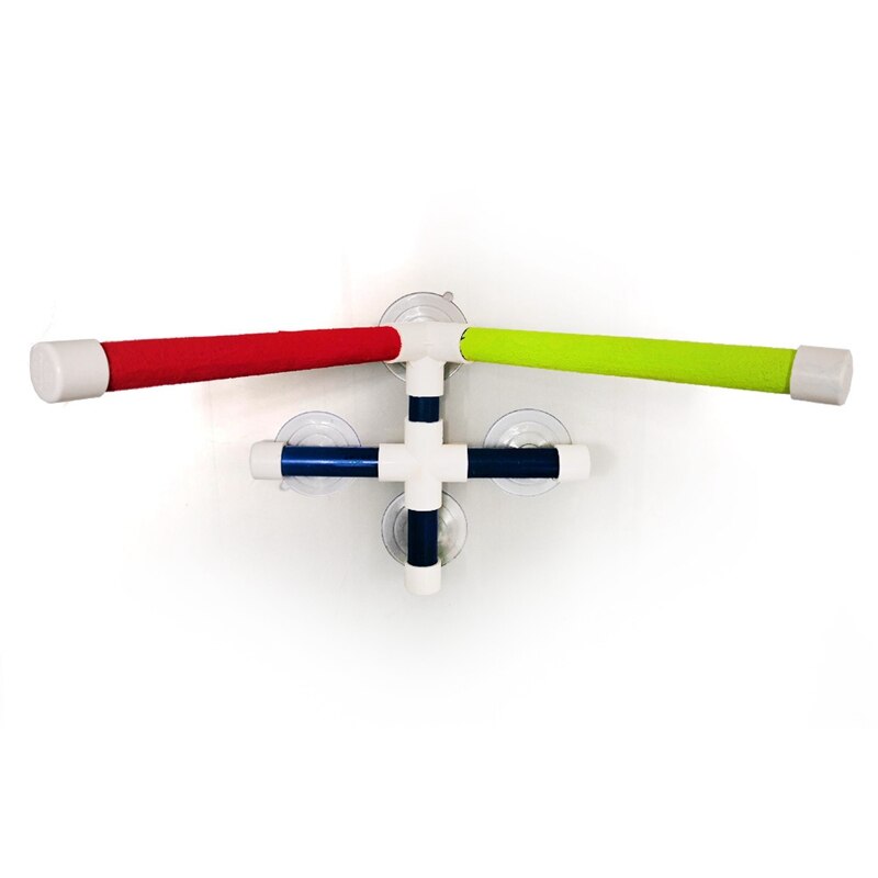 Parrot Bath Shower Standing Platform Rack Parrot Climbing and Biting Shower Perch Parakeet Bird Toy