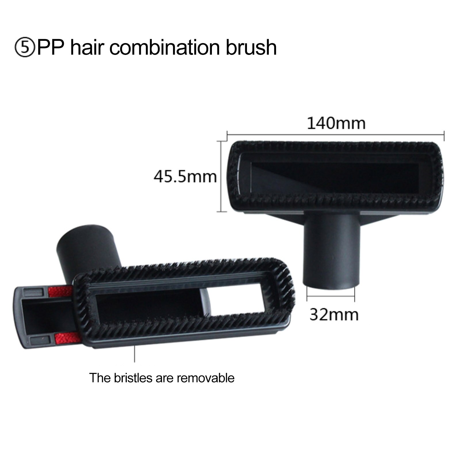 6 In 1 Universal Vacuum Nozzle Suction Brush Head for 32mm & 35mm Vacuum Cleaner Parts Accessories Crevice Tool for Bed Sofa