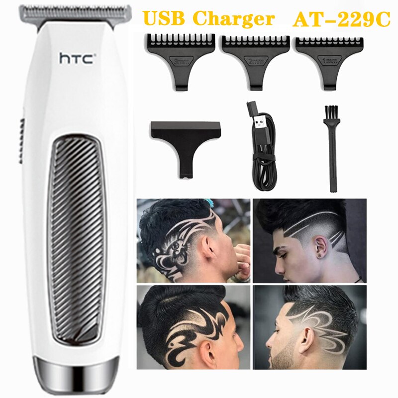 Tagliacapelli HTC tagliacapelli tagliacapelli elettrico tagliacapelli professionale per uomo barbiere con filo spina ue: AT-229C