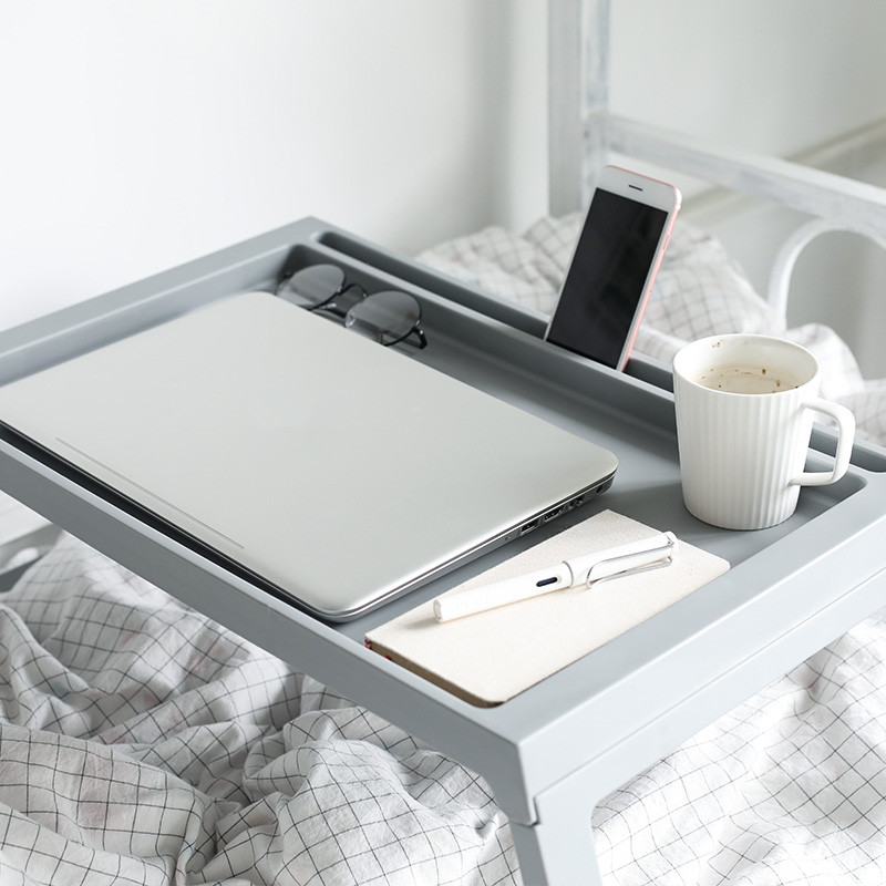 Bærbar sammenklappelig foldbar bærbar bord notesbog skrivebord sovesofa bærbar bord til spisning studerer på sovesofa med foldbare ben