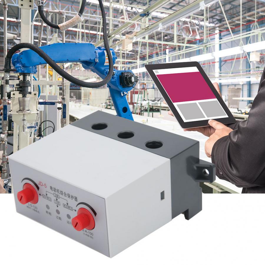 AC380V 2-100A JD-5 Motor Integrated Protector Overload Stall Phase Loss Protection Relay