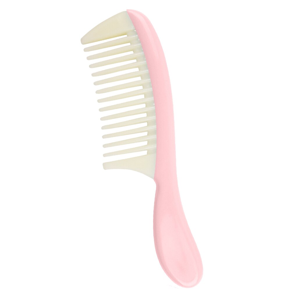 Peine de pelo con dientes anchos para mujer, peine de plástico para desenredar, desmontable, antiestático, con mango