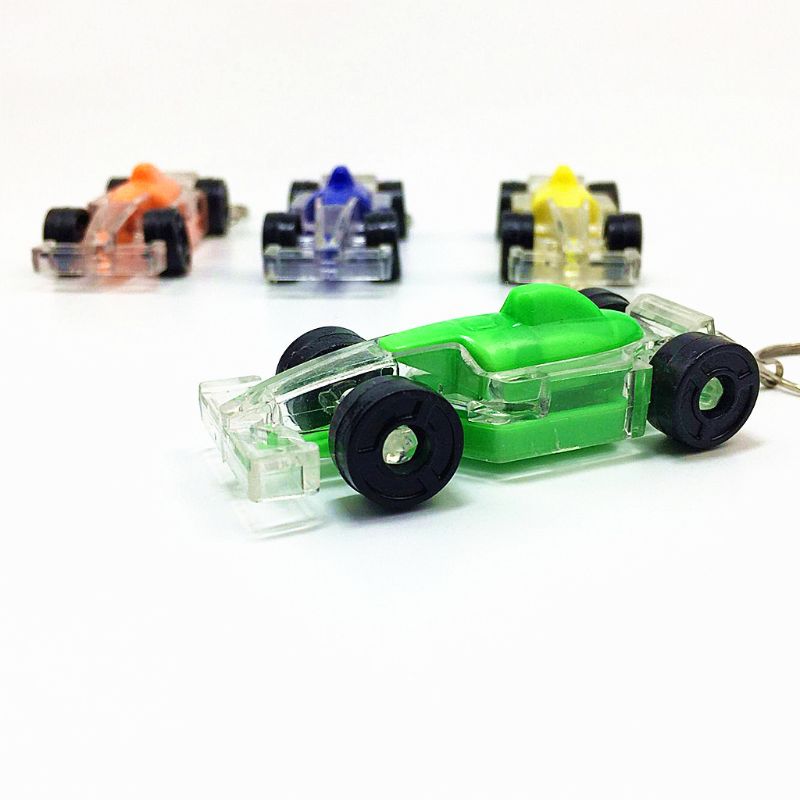 Mini Racing LED Light-Up Toys Keychain Party Favors Kids Toy Gadgets Bag Pendant 72XC