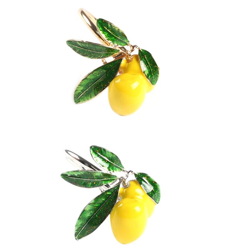 Conjunto de 6 peças de guardanapo anel de limão, decoração de mesa, conjunto de guardanapo