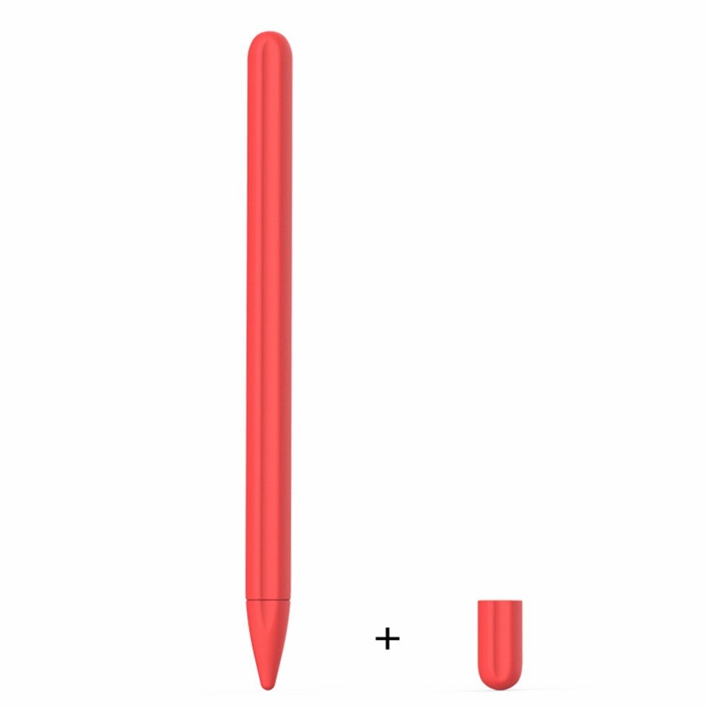 Zachte Siliconen Compatibel Voor Huawei M-Etui Compatibel Voor Tablet Touch Pen Stylus Beschermhoes Cover Anti-verloren: Rood