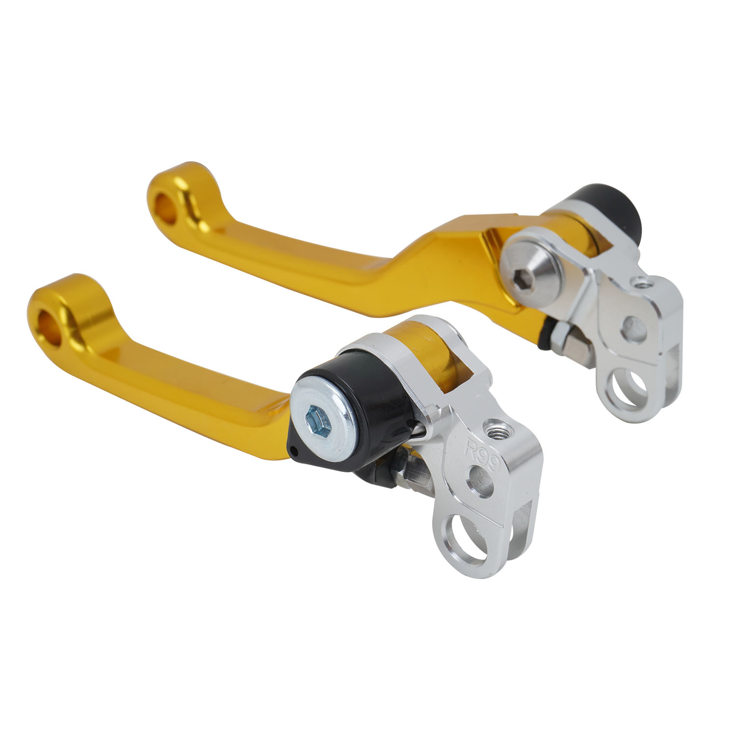 Palancas de freno de pivote ajustables para motocicleta, mango para vehículo todoterreno eléctrico Sur Ron Light Bee S X Segway X160 X260: Oro