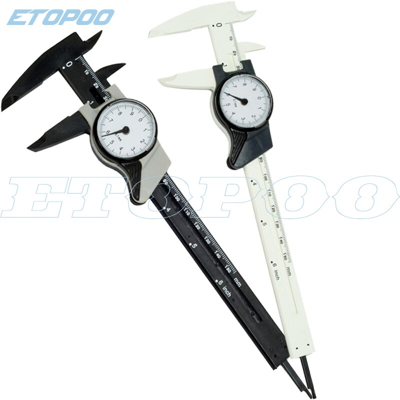 150mm 6inch dial caliper 0-150MM Pure plastic vernier caliper with dial plastic caliper gauge Vernier Calipers