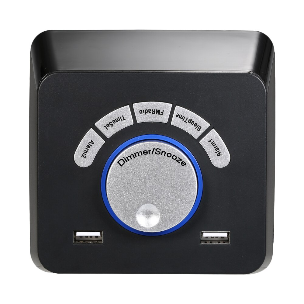 Smart Alarm Clocks Radio Adjustable Volume Display Temperature Dimmer Dual Alarm Digital Clock FM Radio USB/Battery Table Clock