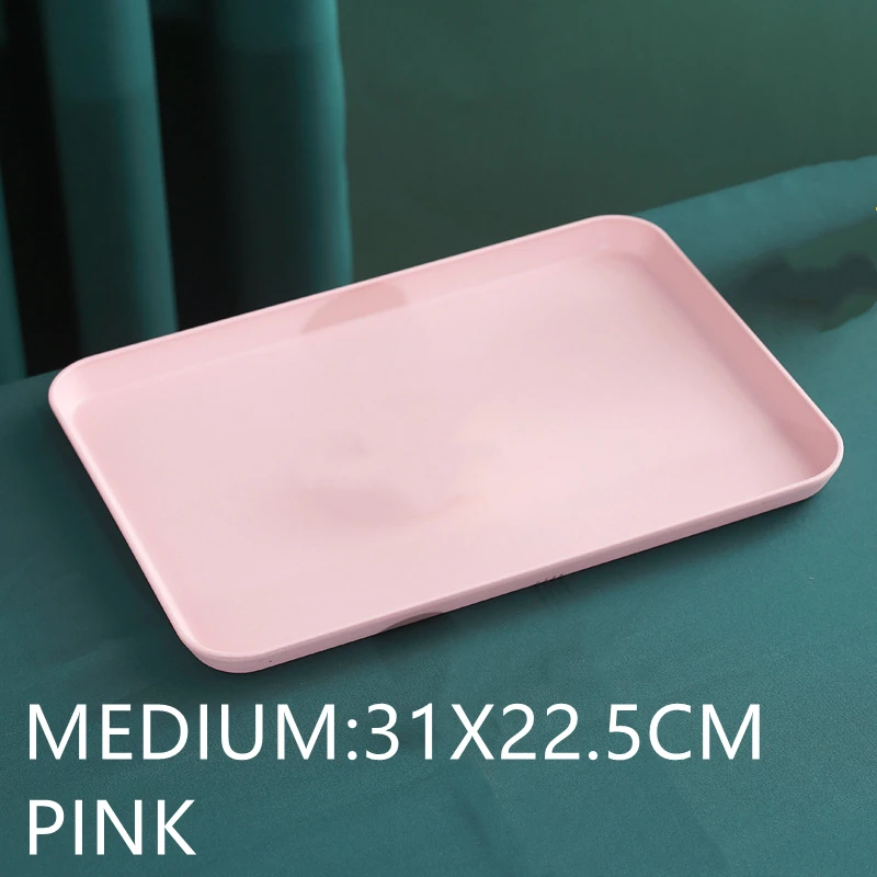 Bandeja Rectangular de paja de trigo, bandeja de pan ecológica, bandeja de almacenamiento de plástico, taza de comida, objeto pequeño, organizador para sala de estar, cocina