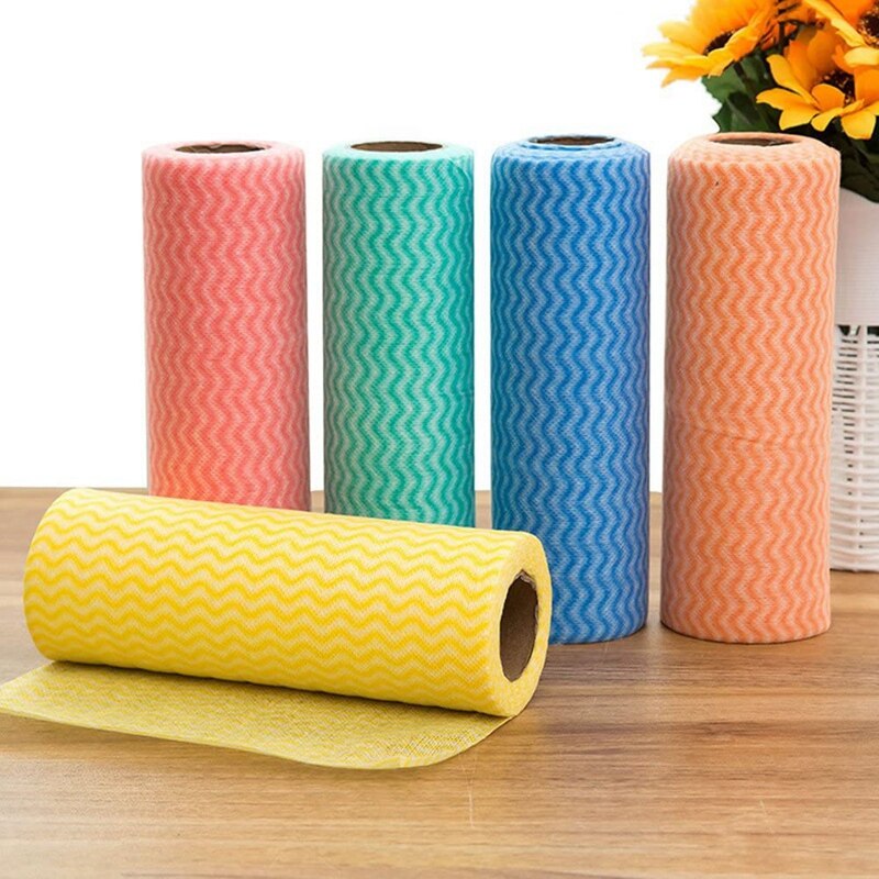 Wegwerp vaatdoek herbruikbare theedoeken keukenpapier multifunctionele schoonmaakdoeken 5 rollen vaatdoek