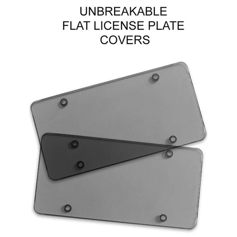 Gerookte Clear Nummerplaat Cover Frame Auto Nummerplaat Frame Houder Trailer Nummerplaat Auto Kenteken Cover Vaste