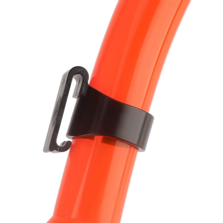 swimming diving equipment Snorkels Full Dry Snorkel with Silicone Mouthpiece and Purge Valve For Diving (orange)