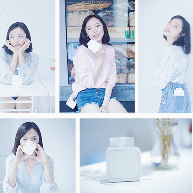 Bluetooth Photo Printer Portable Mini Sticker Thermal Rechargeable for Mobile Phone