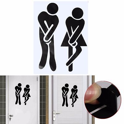 Funny Toilet Entrance Sign Decal Vinyl Sticker For Shop Office Home Cafe Hotel ZYVA-341