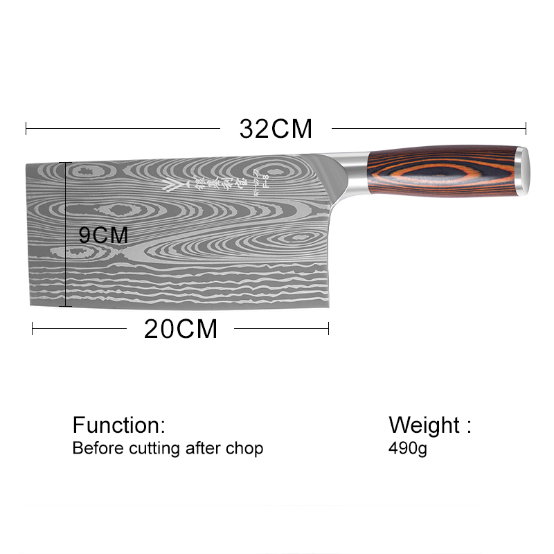 Traditional Handmade Forged Kitchen Knives High-grade Handmade Forged Blade Carbon Steel Wooden Handle Meat Slicer Knives