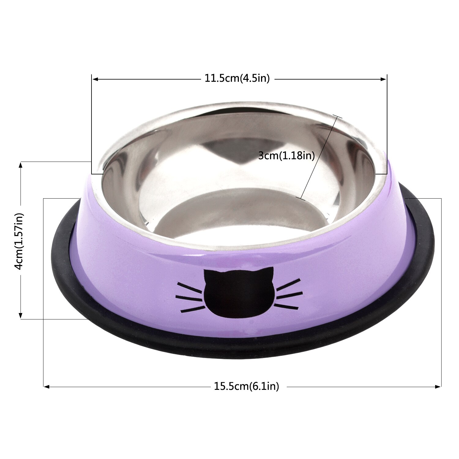Producto para mascotas, cuenco para gatos y perros, de acero inoxidable, antideslizante, cuenco para comida para perros y gatos, cuencos para Alimentación de Mascotas, herramienta, accesorios para alimentar mascotas