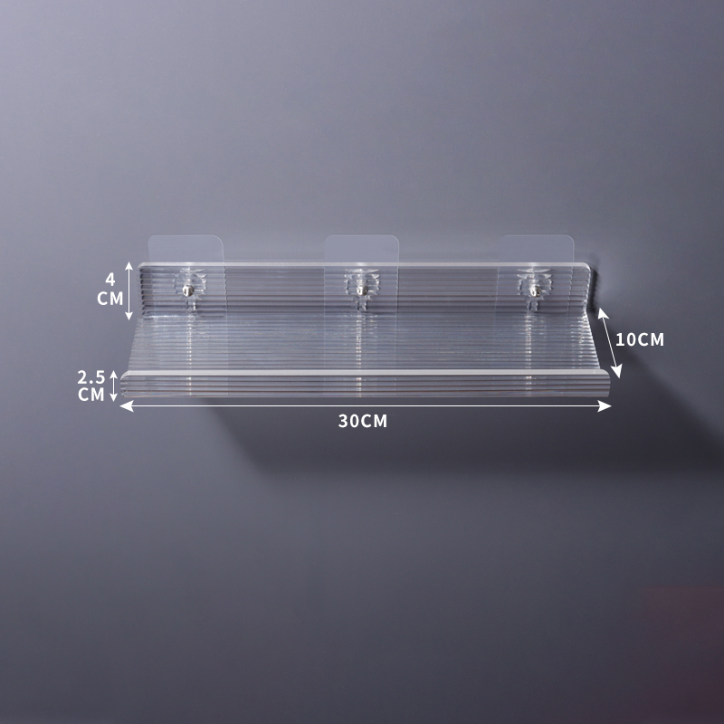 Acryl Hoek Douche Caddy Plank, Zelfklevende Muur Gemonteerde Badkamer Douche Plank Organizer Voor Keuken Opslag Cosmetische Organizer: Oranje
