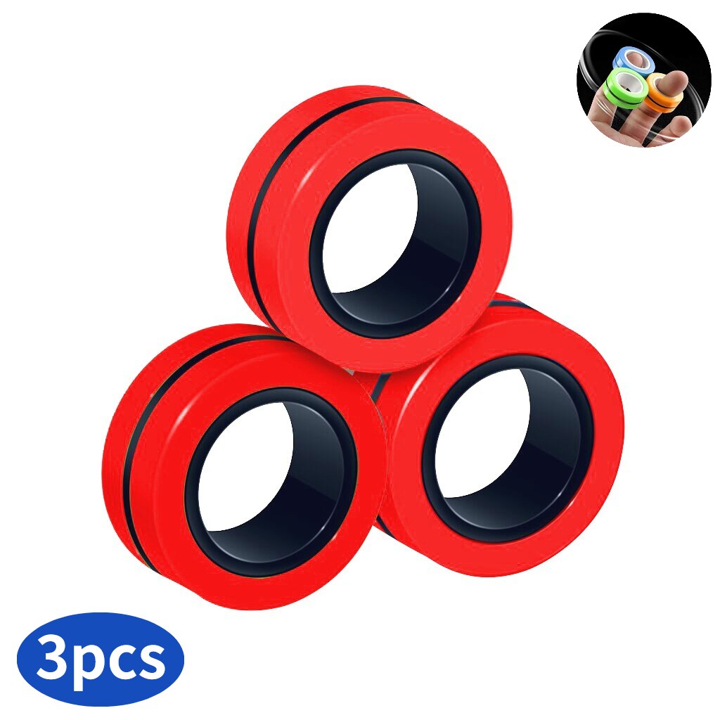 Magnetic Rings Anti-Stress Magnetic Bracelet Ring Unzip Toy Magic Ring Props Tools Decompression toys Magnetic Bracelet Ring Toy: H