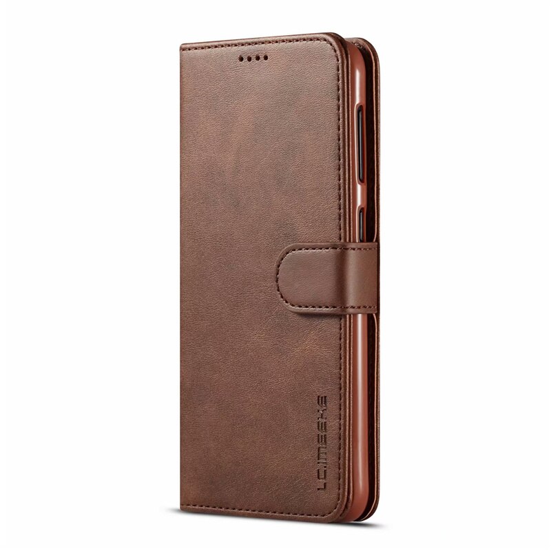 Für Samsung Galaxy A10 Fall Leder Vintage Telefon Fall Auf Samsung A10 Fall Flip 360 Magnetische Brieftasche Fällen Für Samsung EINE 10 Abdeckung: Dunkelbraun