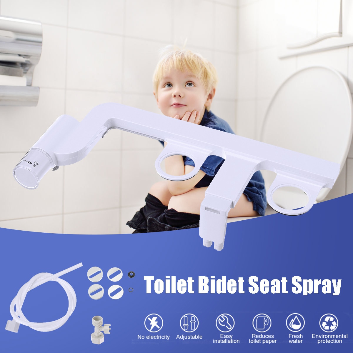 Toiletbrillen Bidet Toilet Seat Cover Badkamer Bidet Kraan Eenvoudige Schoon Toilet Seat Cover Bidet Sproeier Anale /Koud water