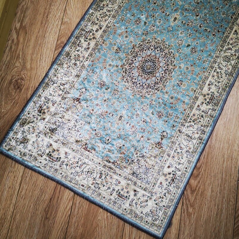 Lange Mat Bad Tapijt Vloermat Thuis Comfortabele Deurmat Tapete Absorberende Voor Slaapkamer Woonkamer Keuken Balkon Familie Huisdier matten: Blue / 50cmX180cm