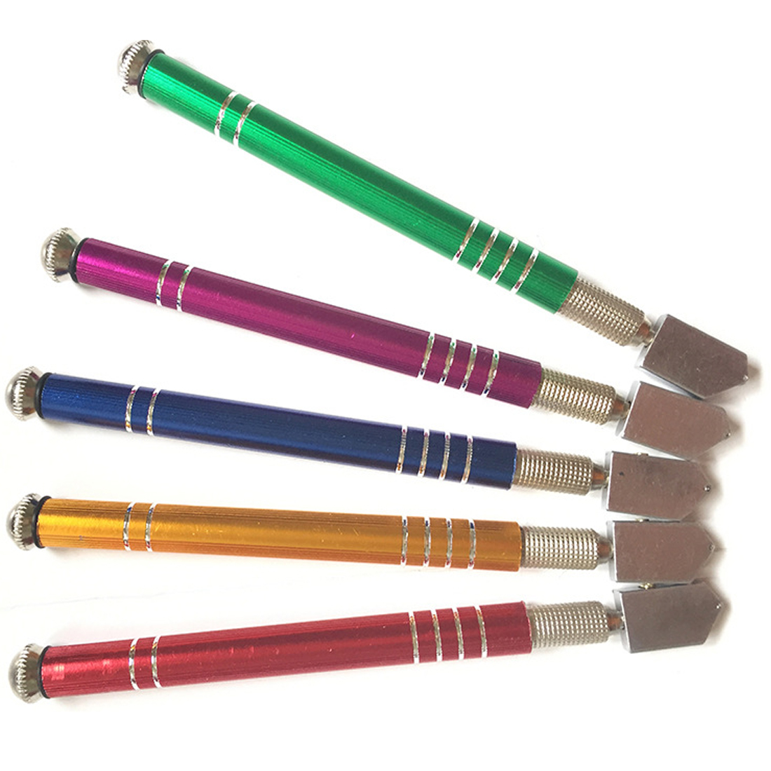 Oil Filled Tungsten Carbide Bottle Glass Cutter Cutting Wheel Metal Handle Head Diamond Hand Tools Color Random