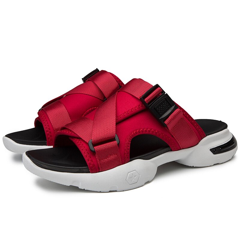 Sandaler 44 gladiator 39 fjellluksus praia kjole hombre sandaler s sandaler sandaler sport herre hul romersk homme komfort: Rød / 44