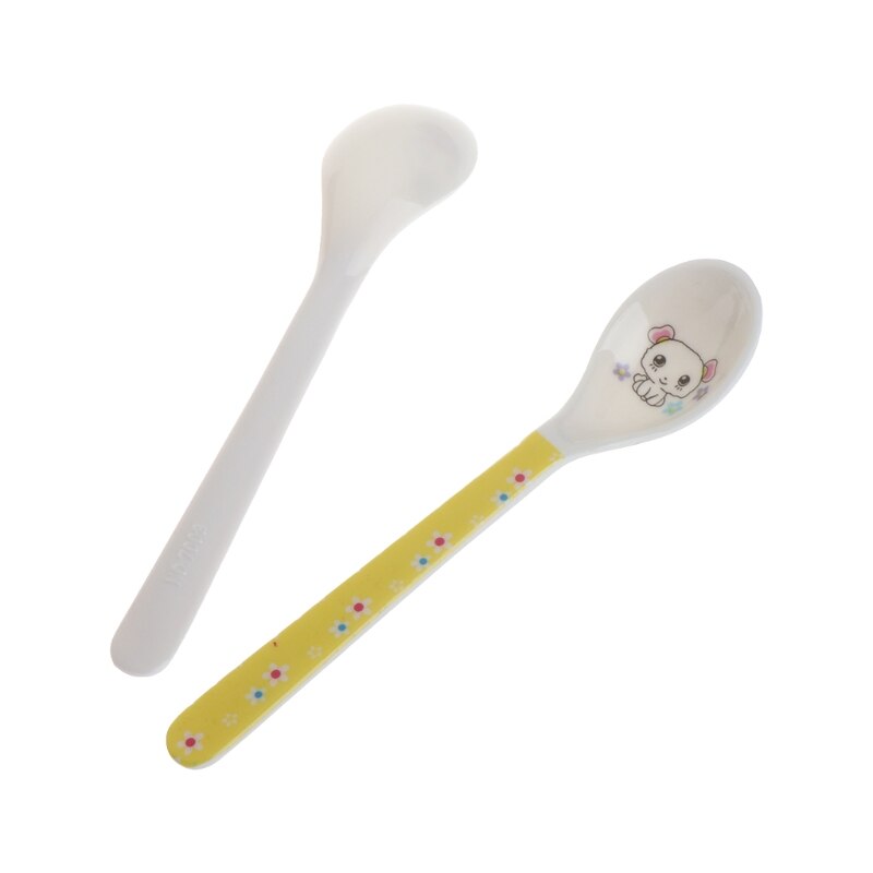 2 stuks cartoon baby kindervoeding lepel melamine baby lepel bestek