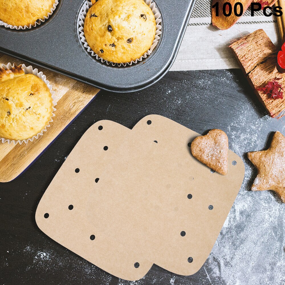 200pcs Home Barbecue Papers Non Stick Baking Papers Practical Steamer Papers